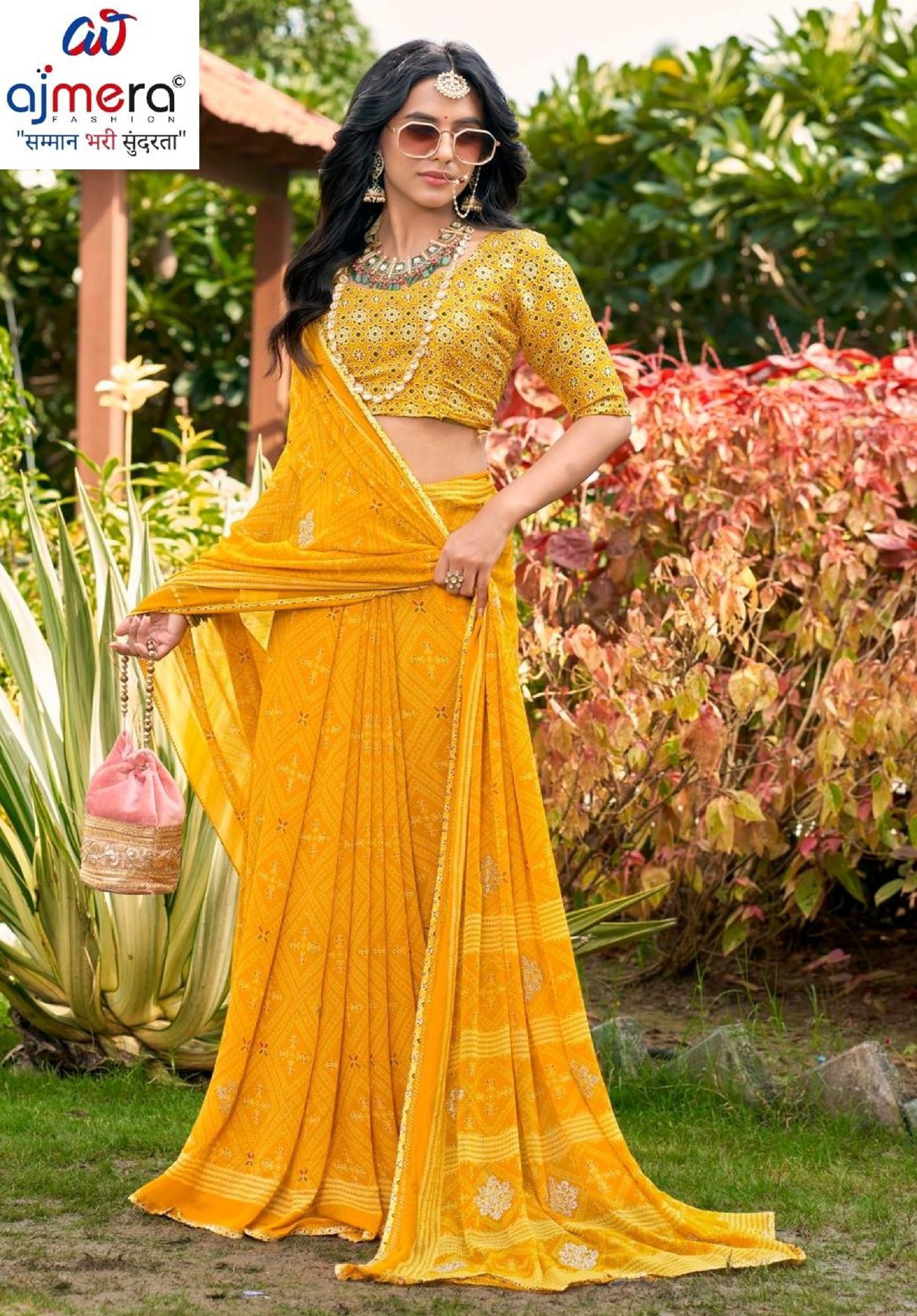 Elegant Printed Saree with Designer Blouse Piece for Festive Wear | VDT-DISCO-10