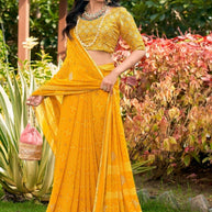 Elegant Printed Saree with Designer Blouse Piece for Festive Wear | VDT-DISCO-10
