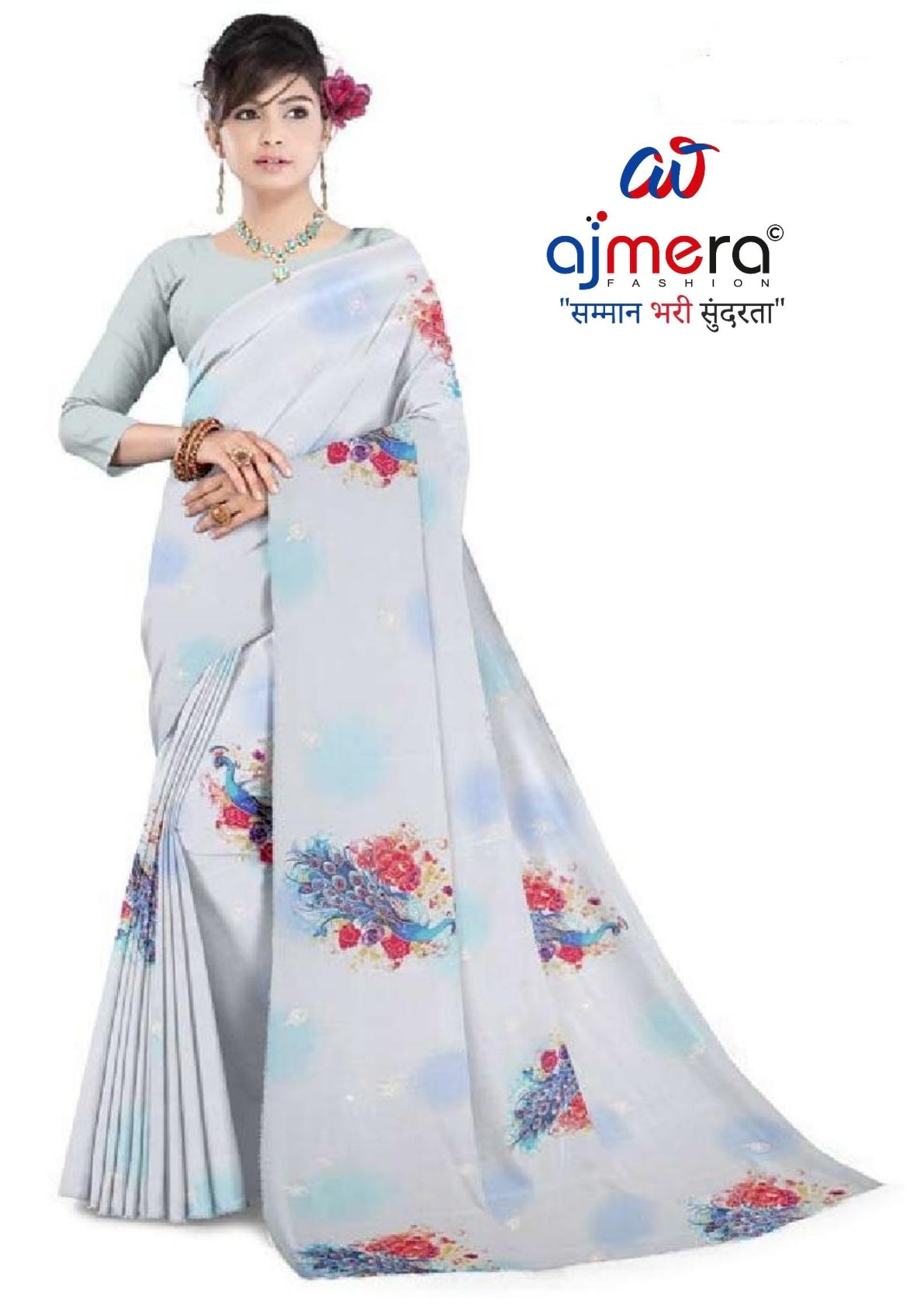 Chic Printed Saree without Blouse for Sophisticated Ethnic Style | TD-HONDA
