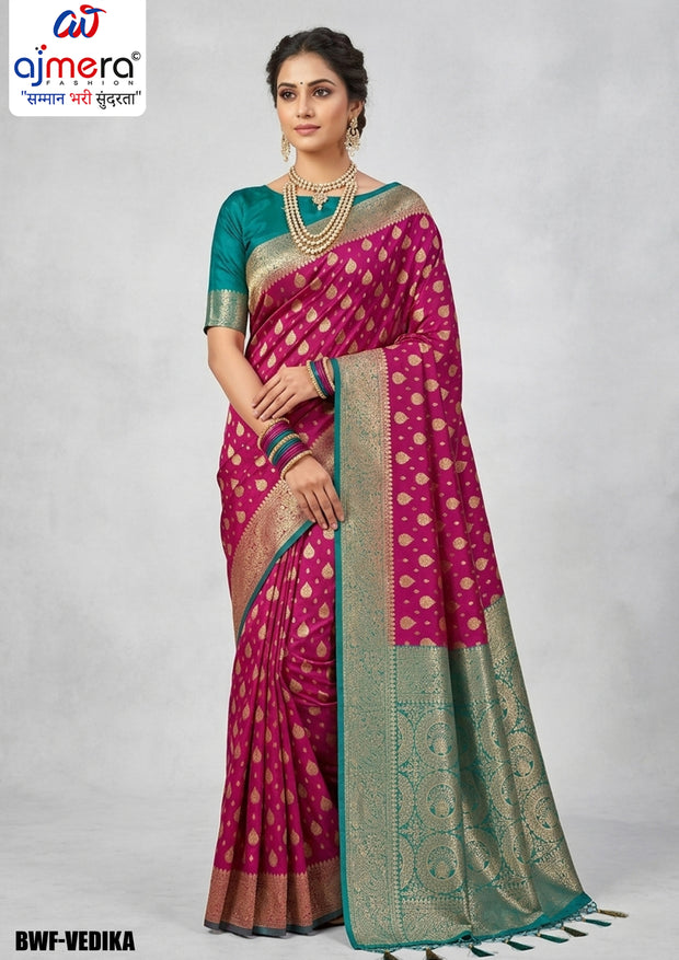 Designer Rapier Silk Matching Saree With Blouse Piece | BWF-VEDIKA