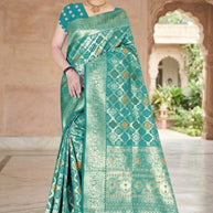 Premium Jacquard Silk Saree with Matching Blouse Piece for Ethnic Celebrations | TUL-PREM PAKHI SILK VOL-05