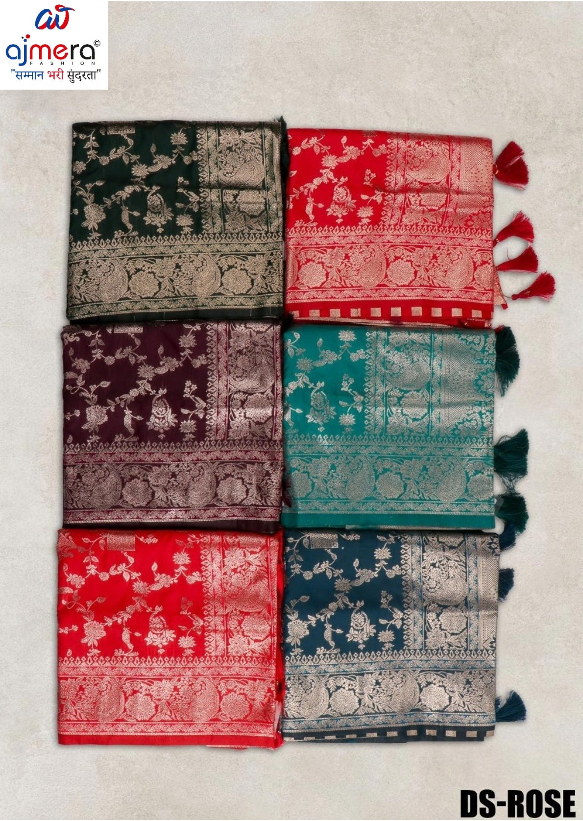 Graceful Jacquard Silk Saree with Blouse Piece for Timeless Ethnic Fashion | DS-ROSE