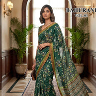 Classic Printed Saree with Blouse Piece for Timeless Traditional Style | RMF-BAHURANI VOL-1