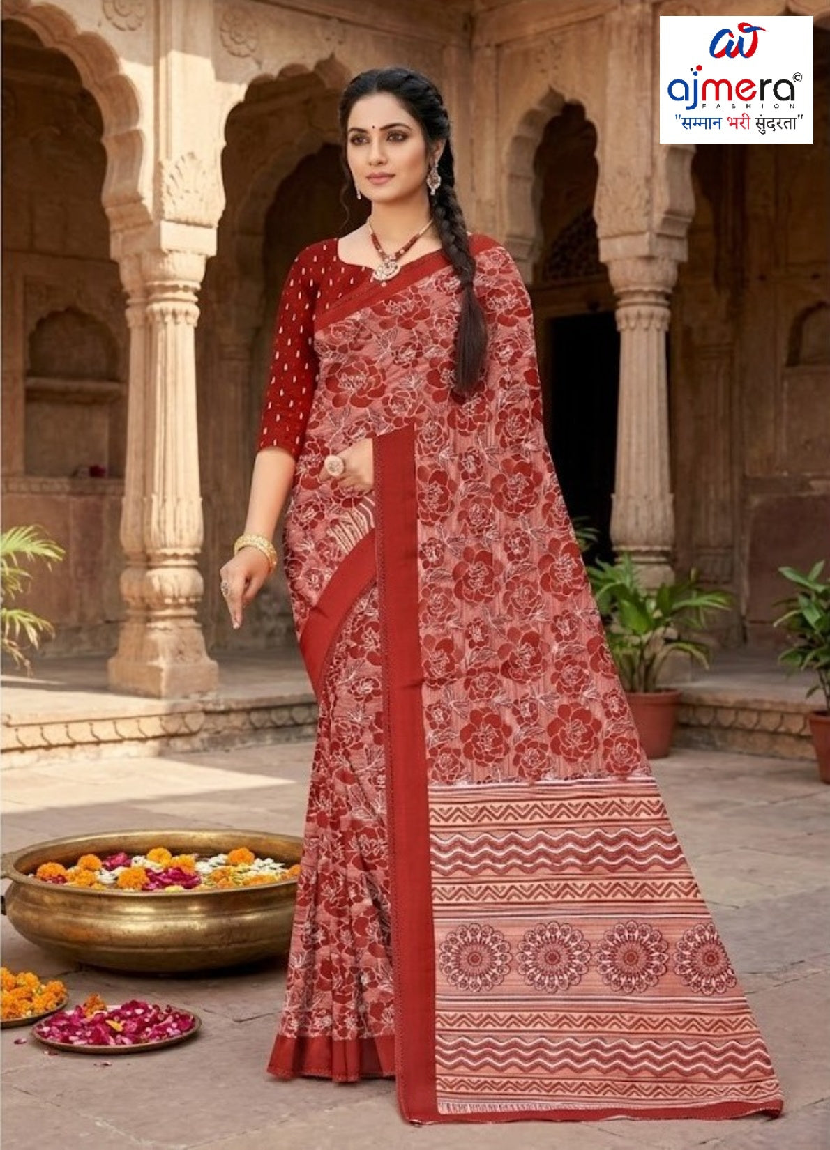 Designer Printed Saree without Blouse for Special Occasions | GLC-DIL LAGGI