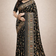 Elegant Printed Saree with Designer Blouse Piece for Festive Wear | RDD-AVISHA