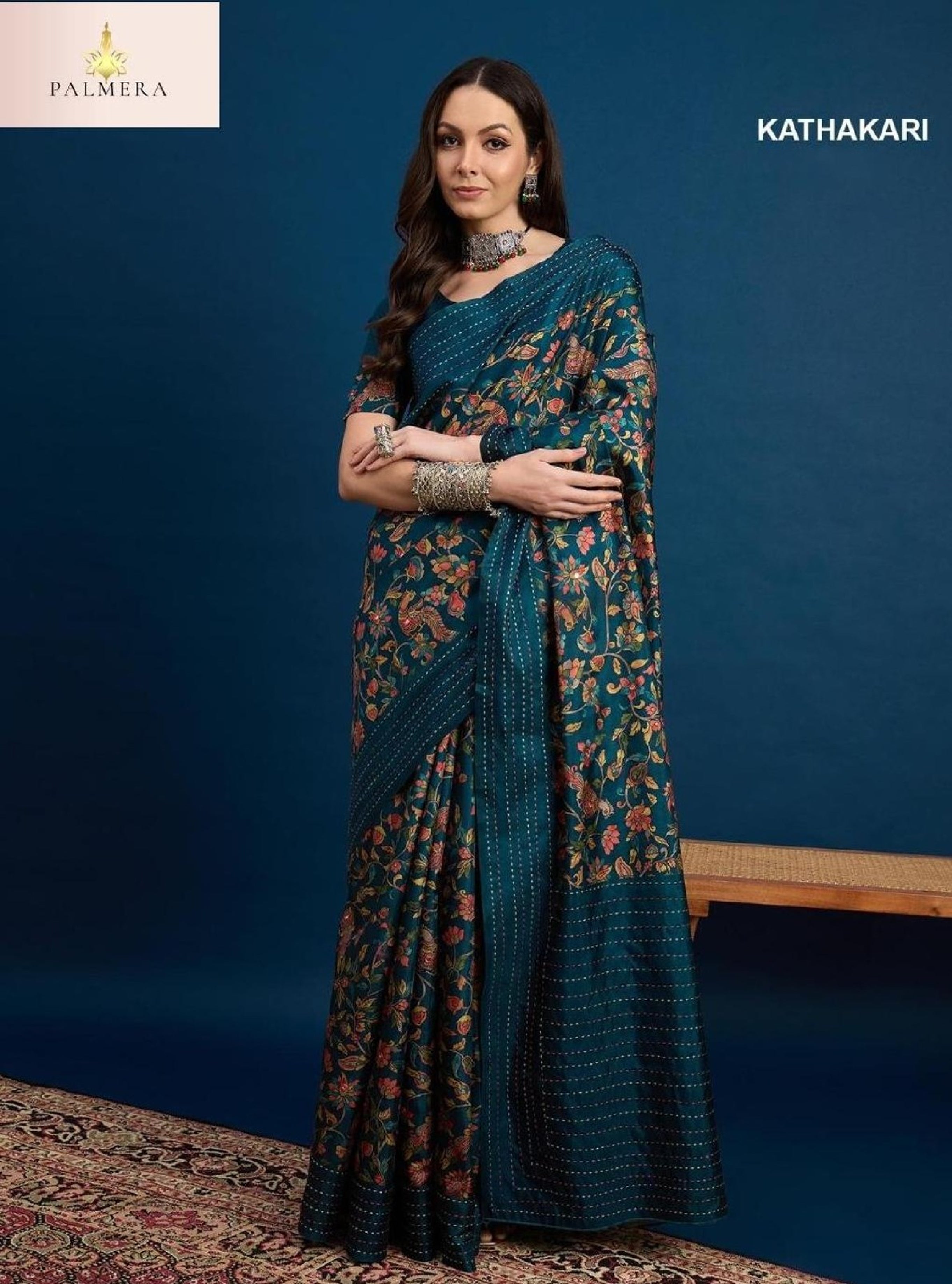 Palmera Saree Wholesaler and Palmera Saree Supplier | ALL-KATHAKARI VOL-02