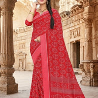 Chic Printed Saree with Blouse Piece for Sophisticated Ethnic Style | GLC-BIJALI