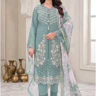 Designer Georgette Stitched Suit | FID-5191