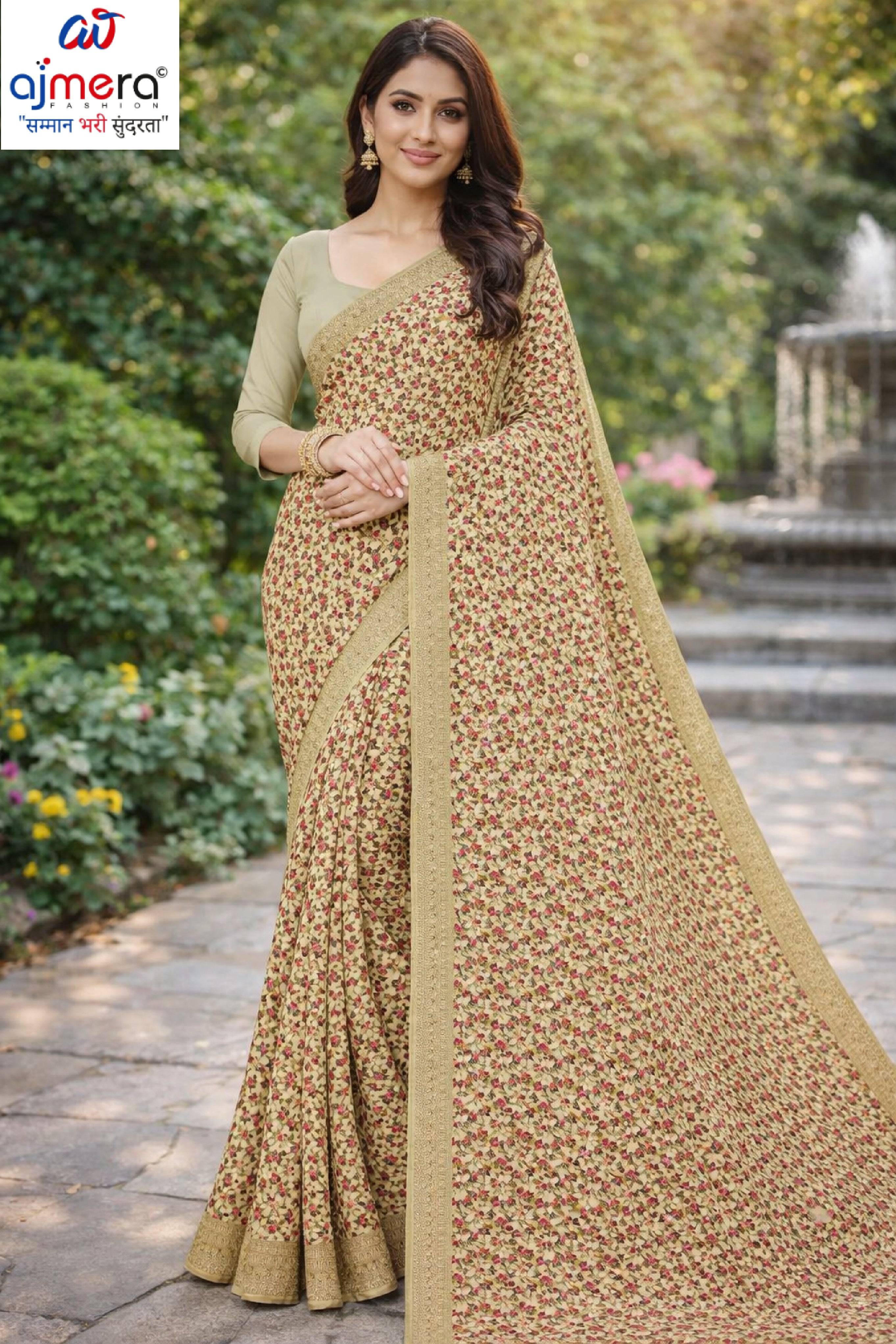 Reniyal Print Loose Saree with Blouse for Premium Ethnic and Traditional Wear | SGR-PADMA