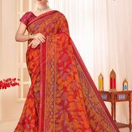 Trendy Printed Saree with Blouse Piece for Women’s Ethnic Wardrobe  | SNR-DHRUVIKA