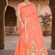 Graceful Elegance Jacquard Silk Saree With Blouse Piece | TUL-KOLAPURI COTTON