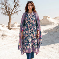 Premium Pure Jaam Cotton Unstitched Suit Set | VAS-LUMINA