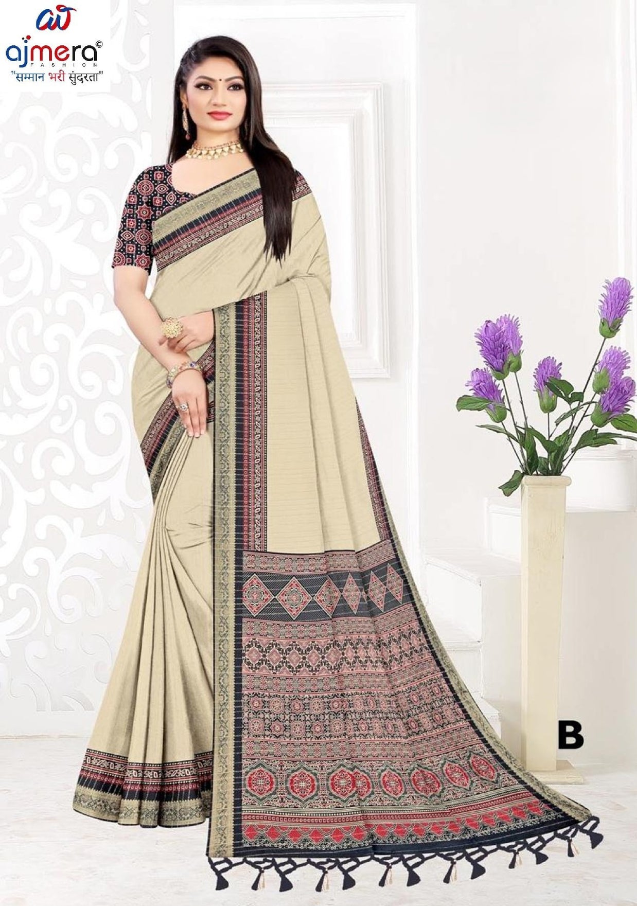 Trendy Printed Saree with Blouse Piece for Women’s Ethnic Wardrobe | PUS-JALPARI-1