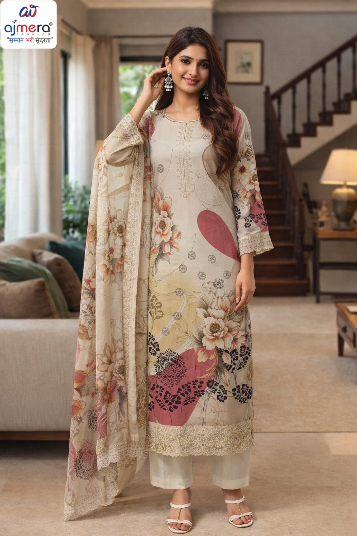 Premium Pure Viscose Unstitched Suit Set | VAS-KONICA