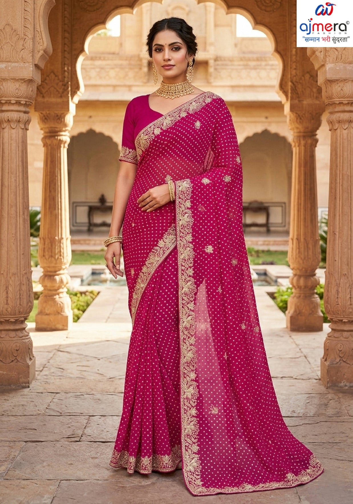 Fashionable Printed Saree without Blouse for Festive Collection  | JS-KANCHAN-2