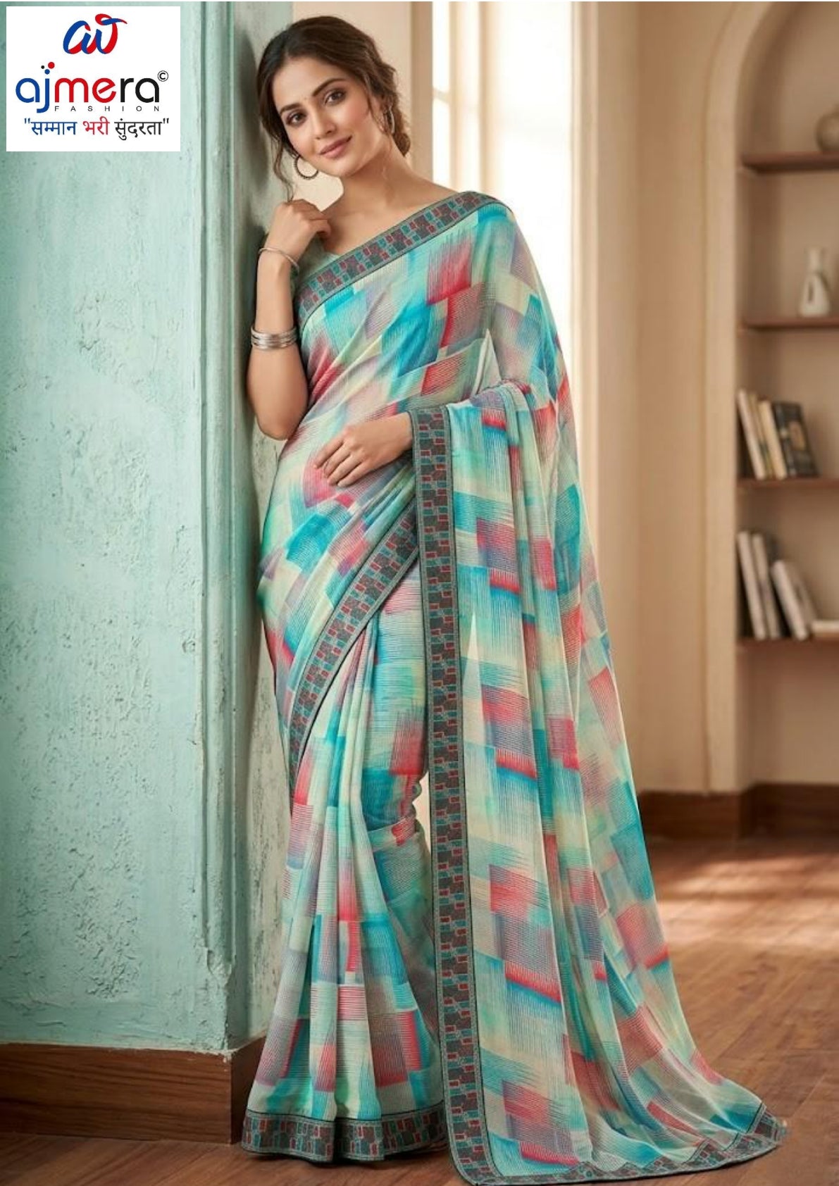 Premium Printed Saree with Matching Blouse Piece for Ethnic Elegance  | SVS-FOSTTA