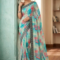 Premium Printed Saree with Matching Blouse Piece for Ethnic Elegance  | SVS-FOSTTA