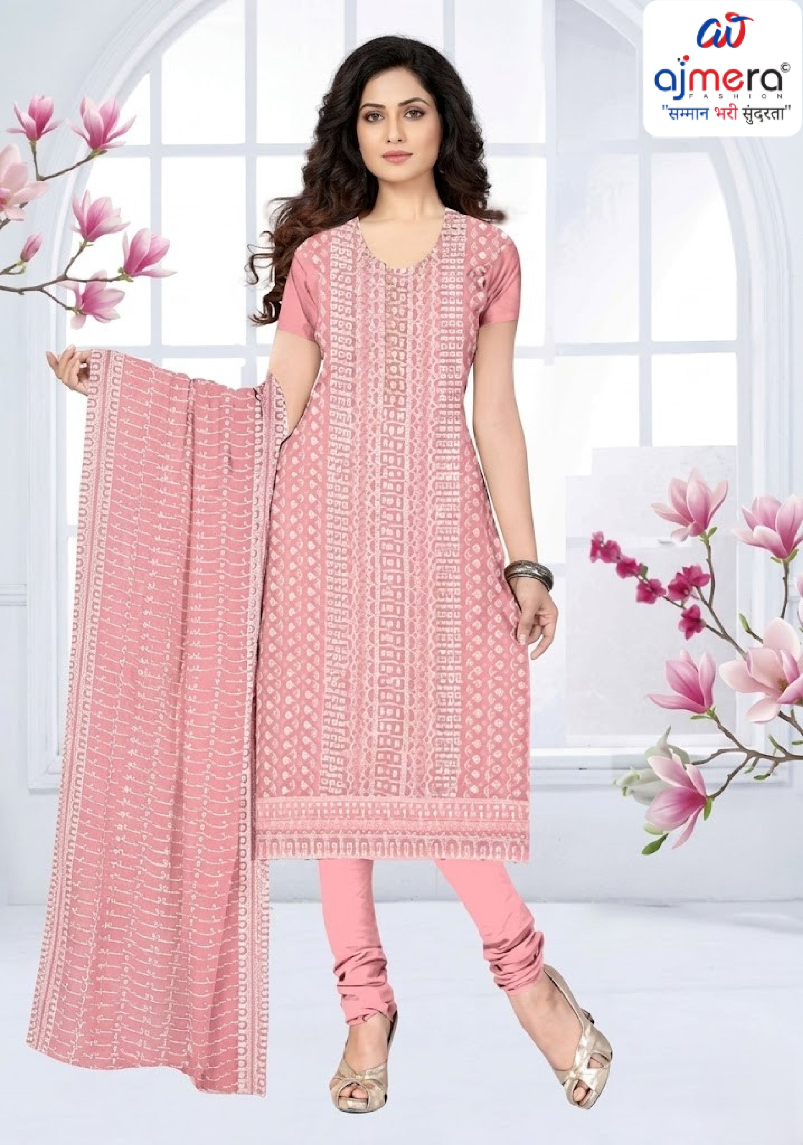 Premium Fox Georgette Unstitched Suit Set | KVF-SUMMER
