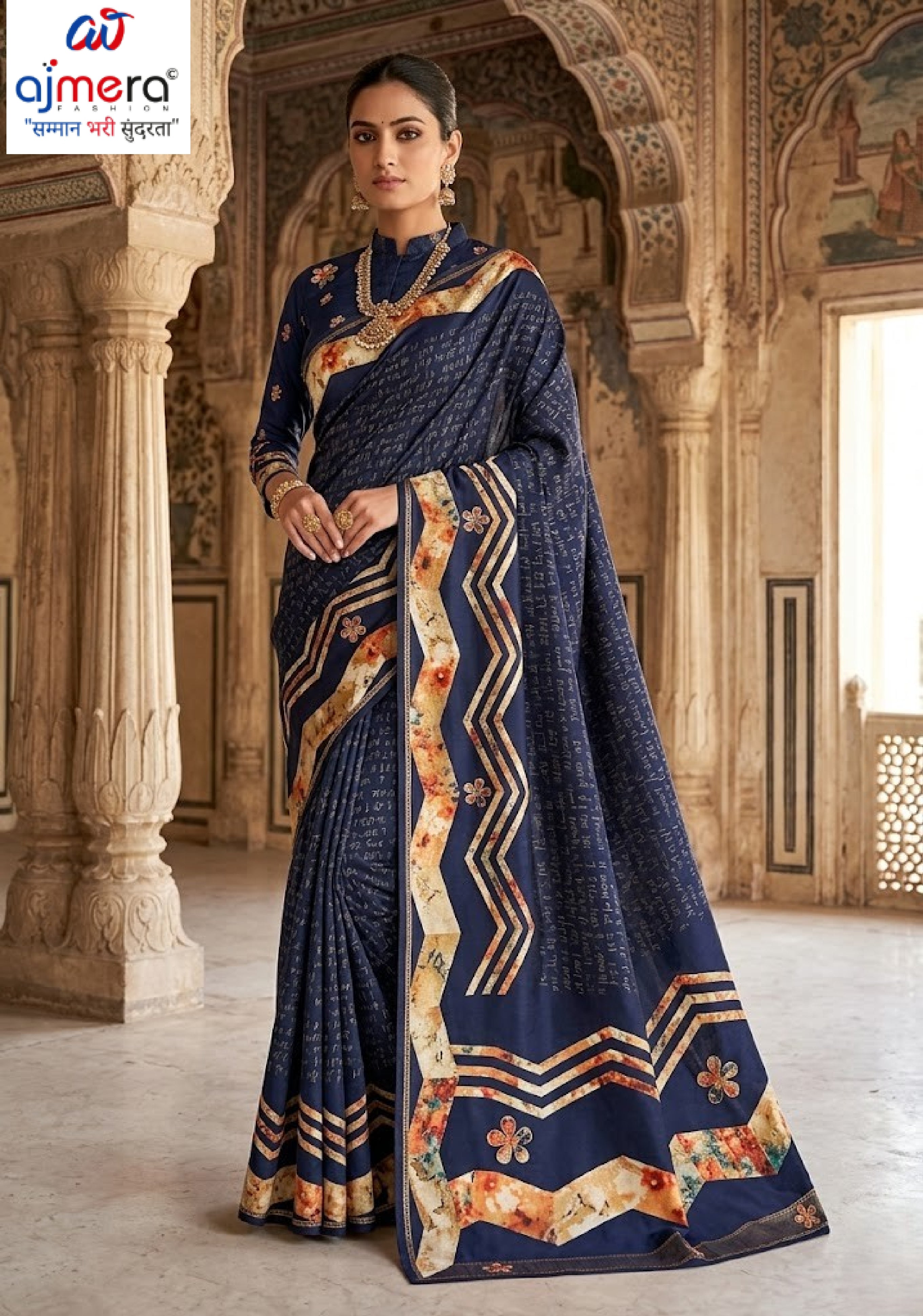 Fashionable Printed Saree with Blouse Piece for Festive Collection | SSR-KHUSH RAHO