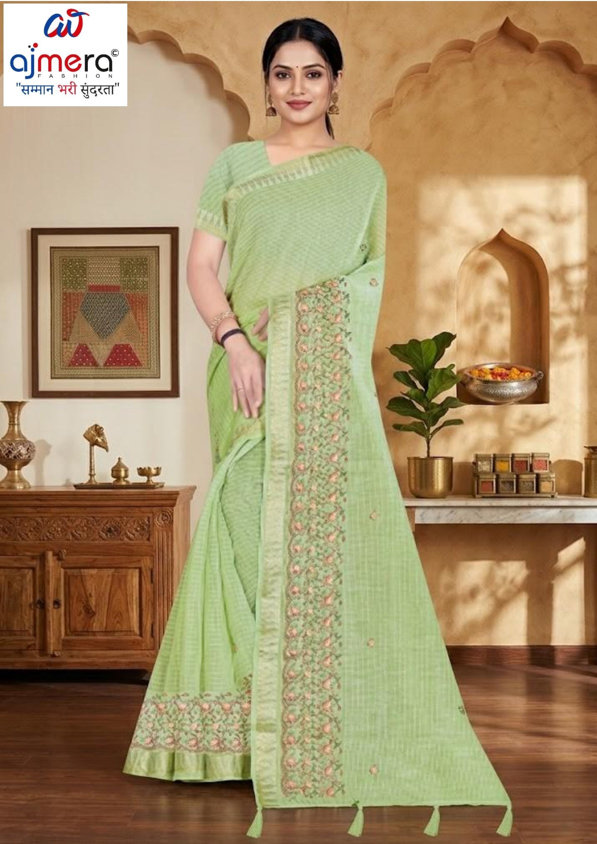 Classic Craft Jacquard Silk Saree With Blouse Piece | MTE-25351