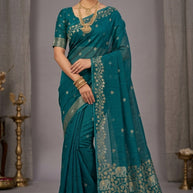 Fashionable Jacquard Silk Saree with Blouse Piece for Special Events | CUT-11739