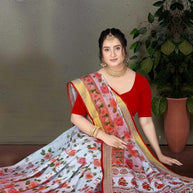 Printed Cotton Saree with Without Blouse for Premium Ethnic and Traditional Wear | MSS-SHIV SALINI COTTON