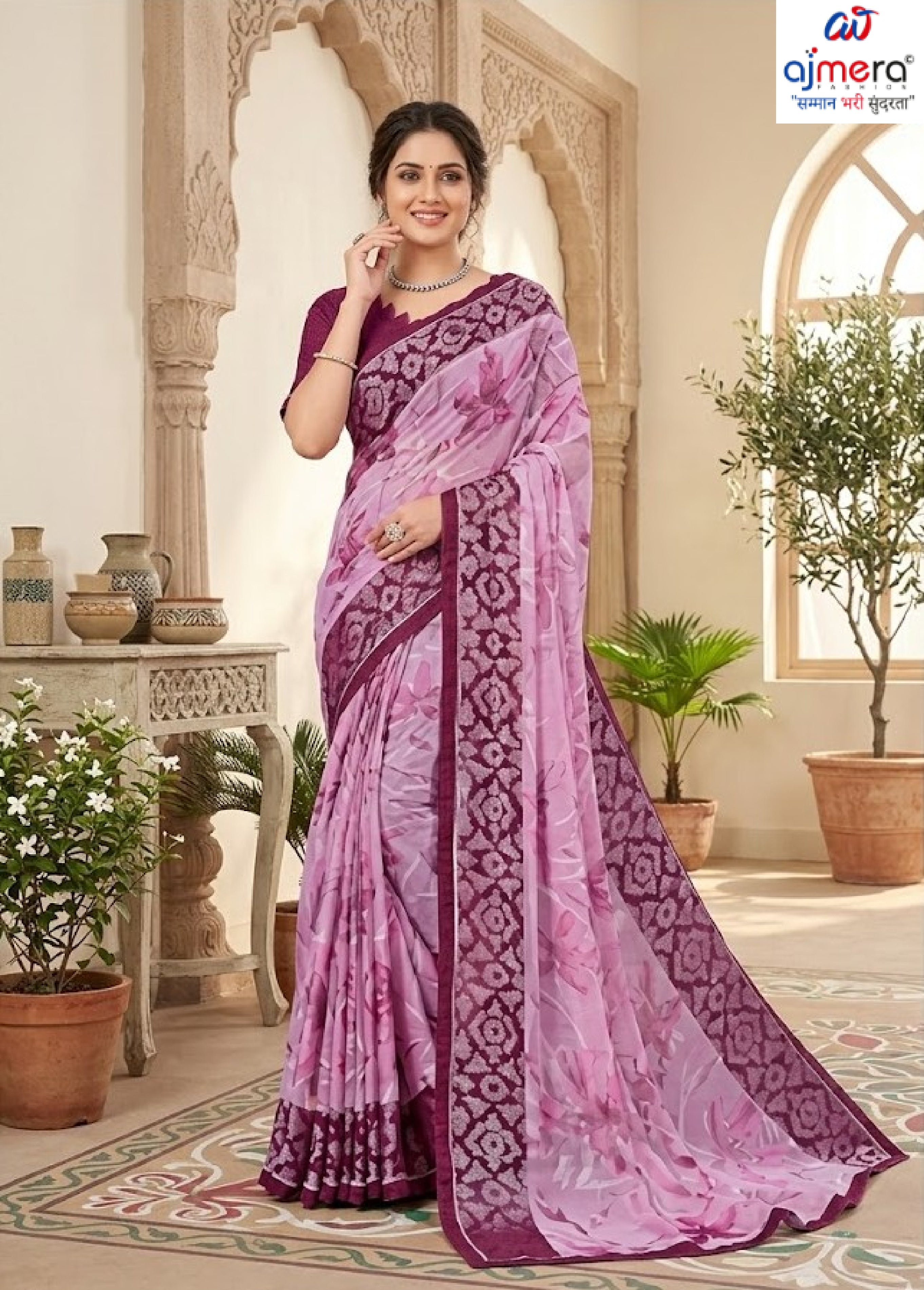 Stylish Printed Saree with Blouse Piece for Traditional Celebrations | RDD-SAPPHIRE VOL-2