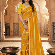 Latest Dyed Matching Saree with Blouse Piece for Premium Ethnic and Traditional Wear | TIK-UPI