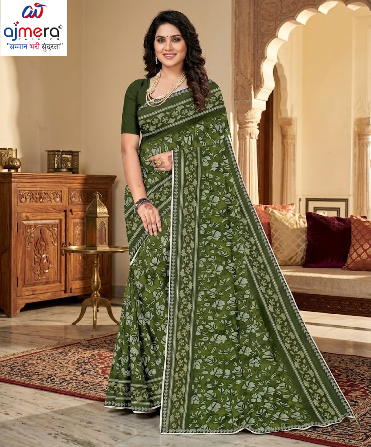 Contemporary Printed Saree with Blouse Piece for Premium Wear  | GPT-MEGHA-2