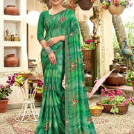 Classic Printed Saree with Blouse Piece for Timeless Traditional Style | PRM-THREE GOLI