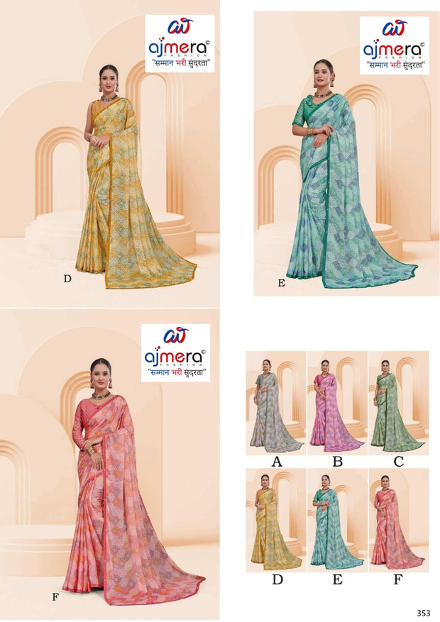Elegant Printed Saree with Designer Blouse Piece for Festive Wear | RDD-SHAGUN