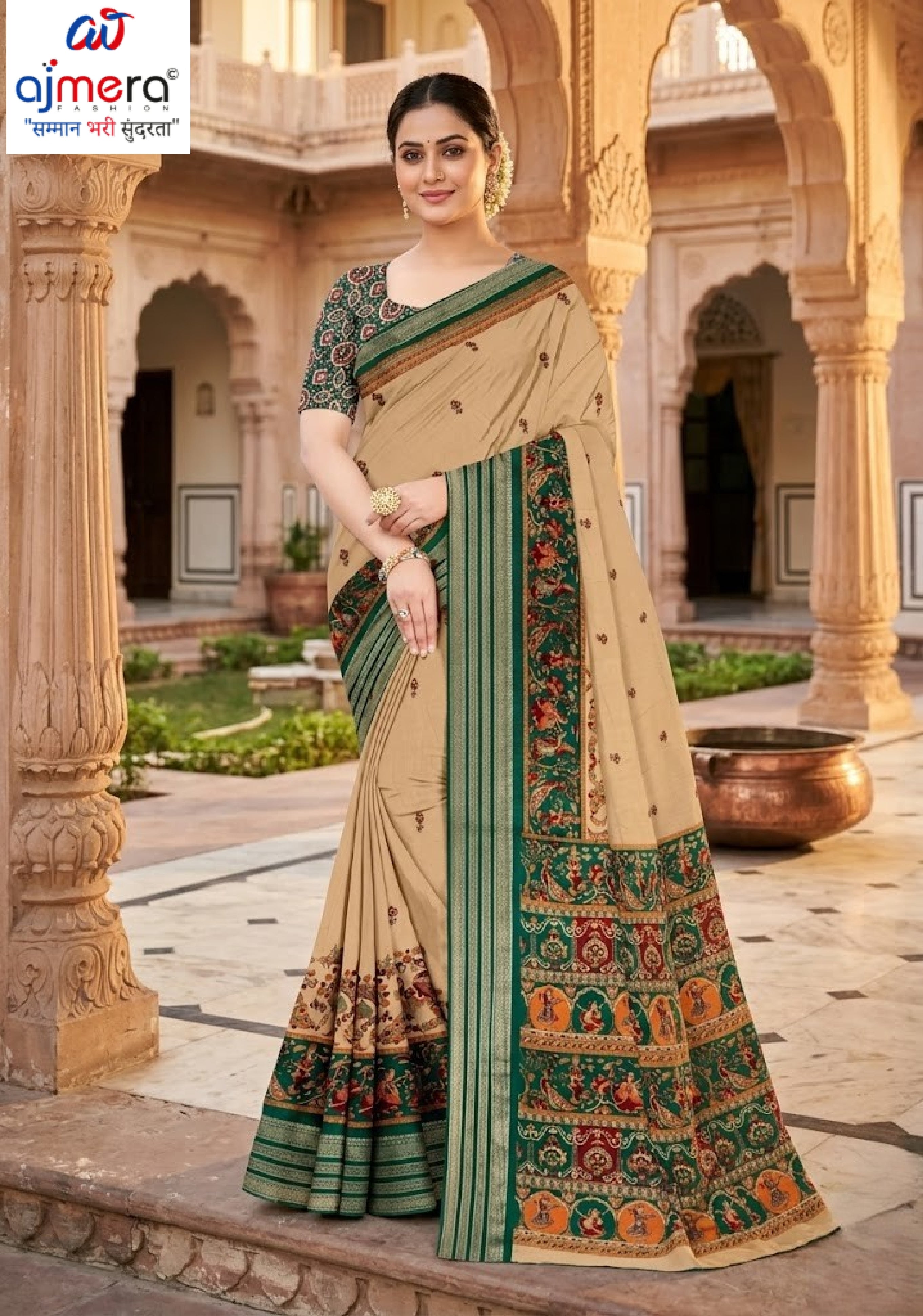 Classic Printed Saree with Blouse Piece for Timeless Traditional Style | GLC-KANCHI SILK-1