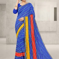 Premium Printed Saree with Matching Blouse Piece for Ethnic Elegance  | CAS-ANOKHEE
