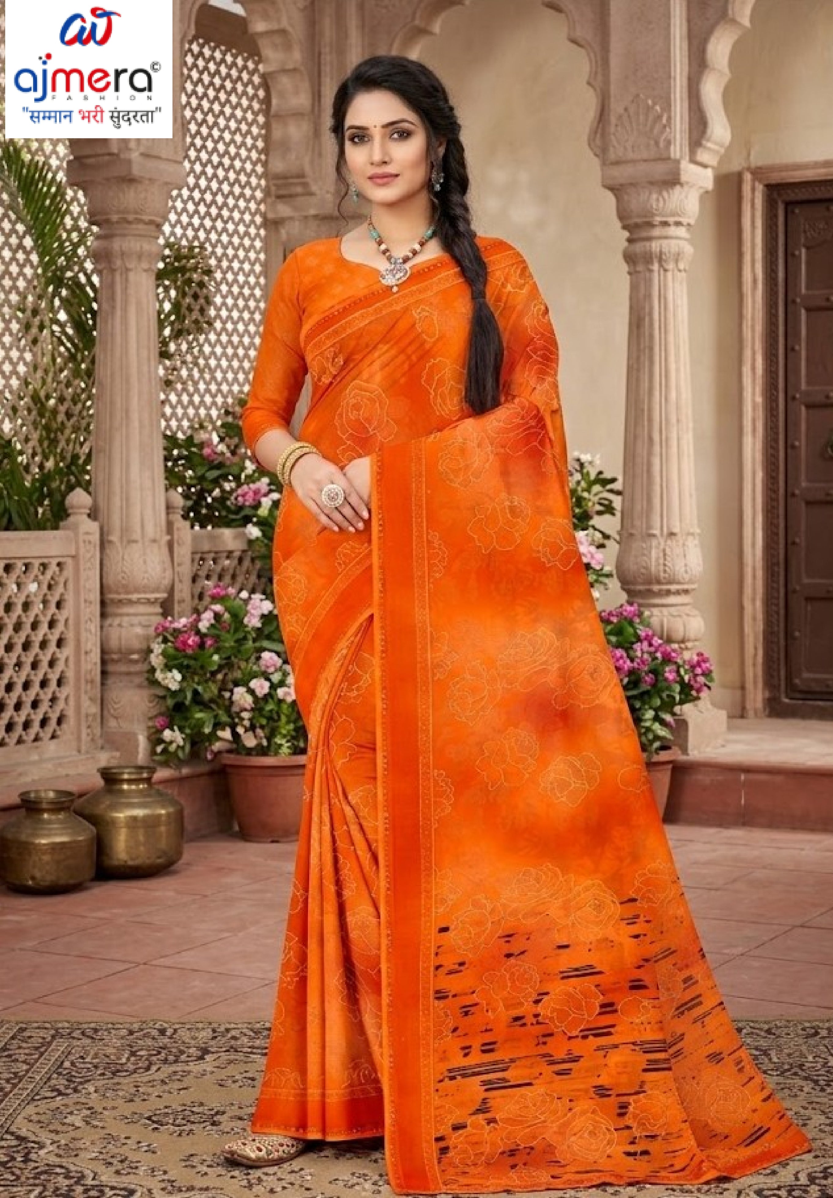 Exclusive Printed Saree with Blouse Piece for Elegant Ethnic Look | GLC-MAKHMALI
