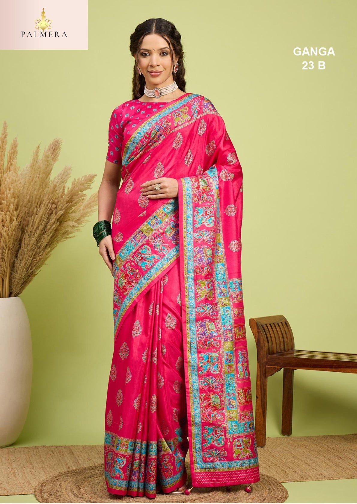 Ganga Silk Saree with Blouse for Premium Ethnic and Designer Wear | ALL-GANGA-23
