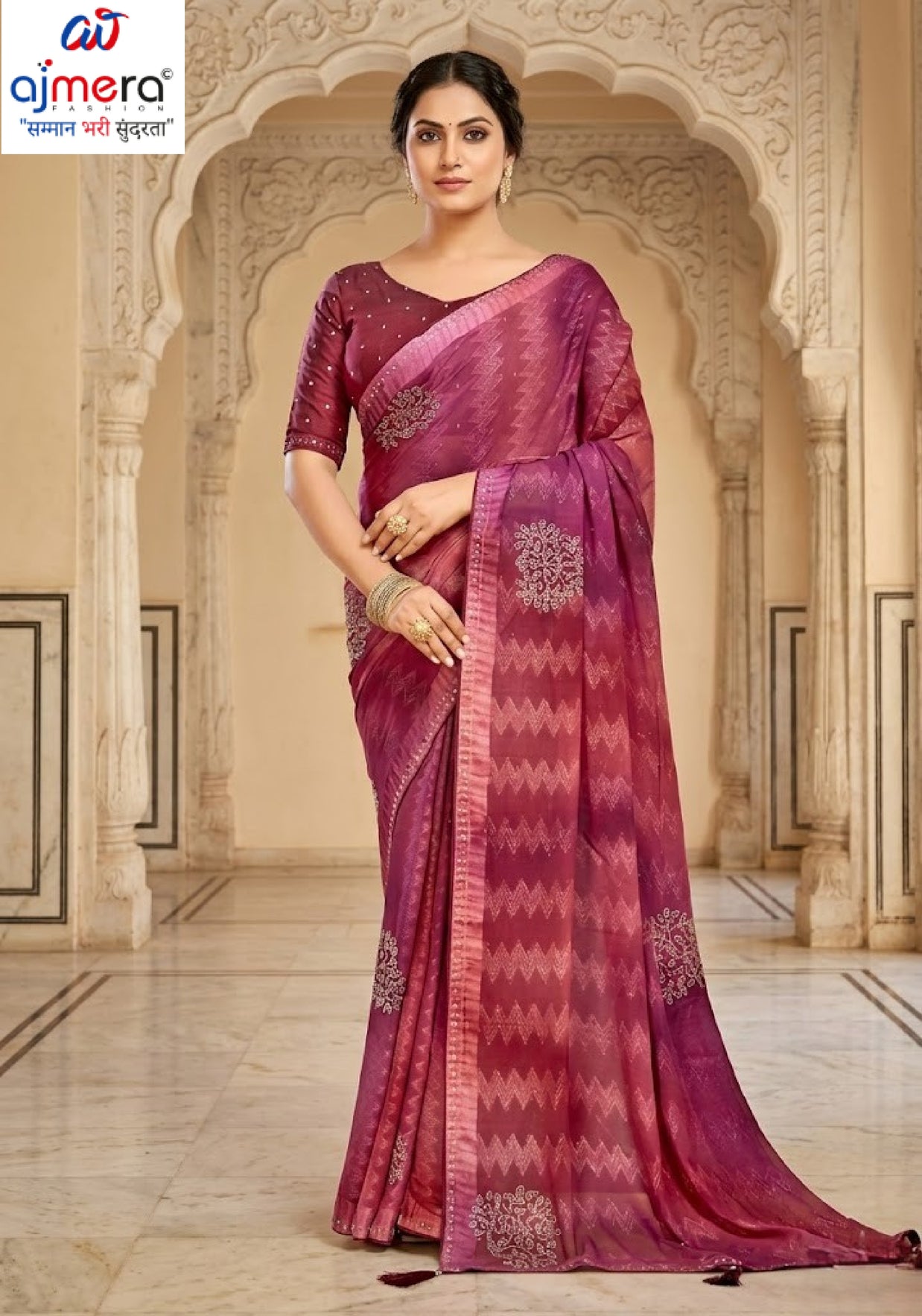 Stylish Printed Saree with Blouse Piece for Traditional Celebrations  | RDD-TANVI
