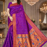 Elegant Jacquard Silk Saree with Designer Blouse Piece for Festive Elegance | DBU-KALANJALI SILK VOL-03