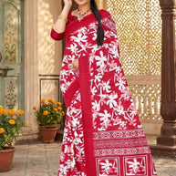 Khadi Print Loose Saree with Blouse for Premium Ethnic and Traditional Wear | GLC-LAPTOP