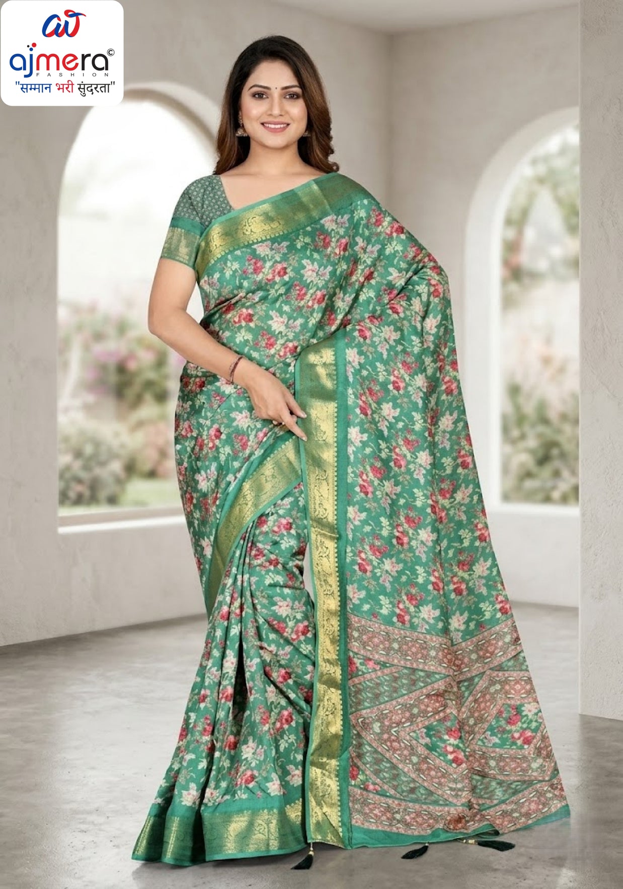 Exclusive Printed Saree with Blouse Piece for Elegant Ethnic Look | VER-NEELAM-48480