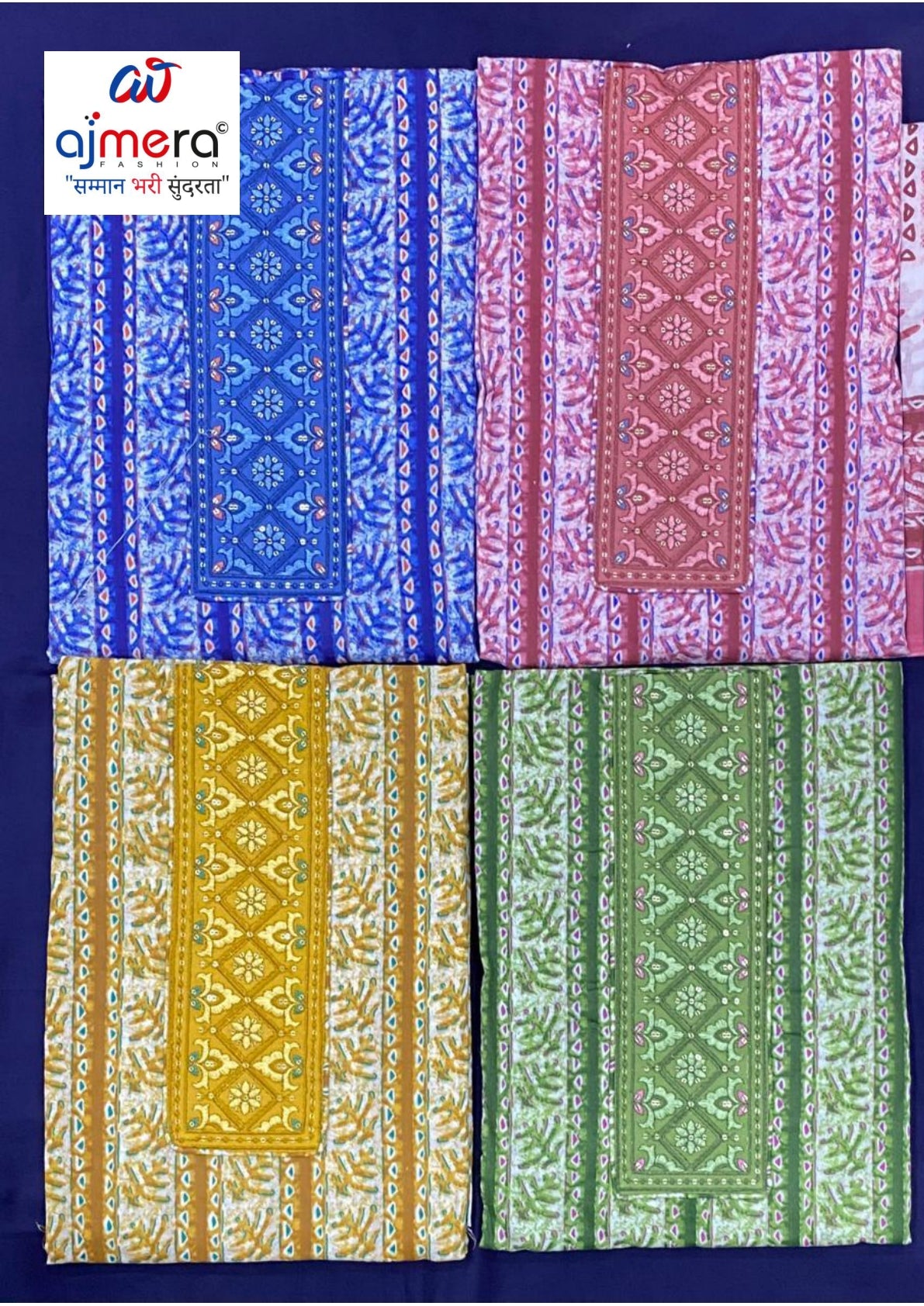 Premium Cotton Unstitched Suit Set | NCY-KAVYA