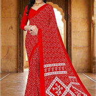 Printed Print Loose Saree with Blouse for Premium Ethnic and Traditional Wear | SGR-RENIYAL CRAPE
