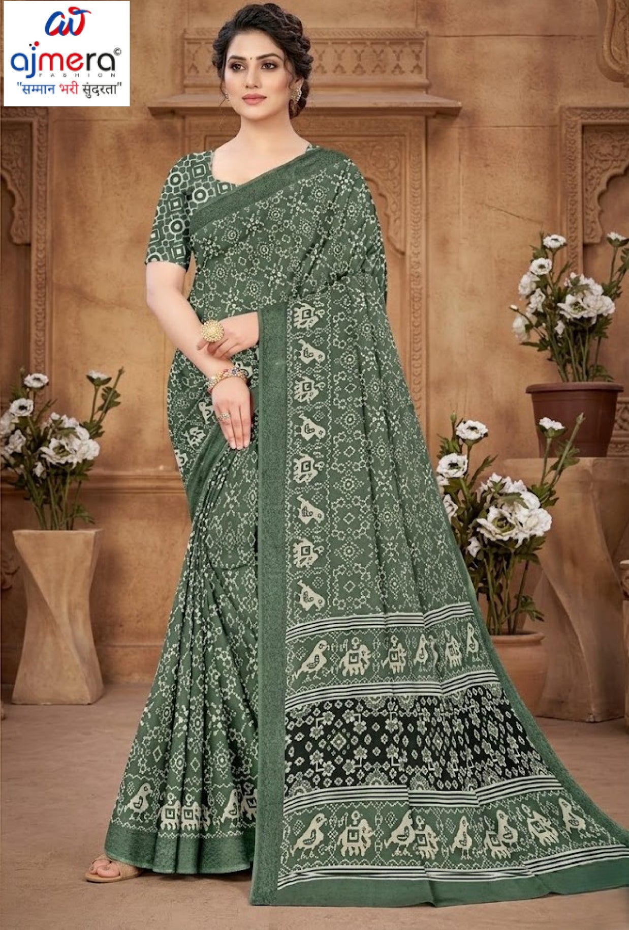 Premium Printed Saree with Matching Blouse Piece for Ethnic Elegance | PUS-DREAM GIRL-110