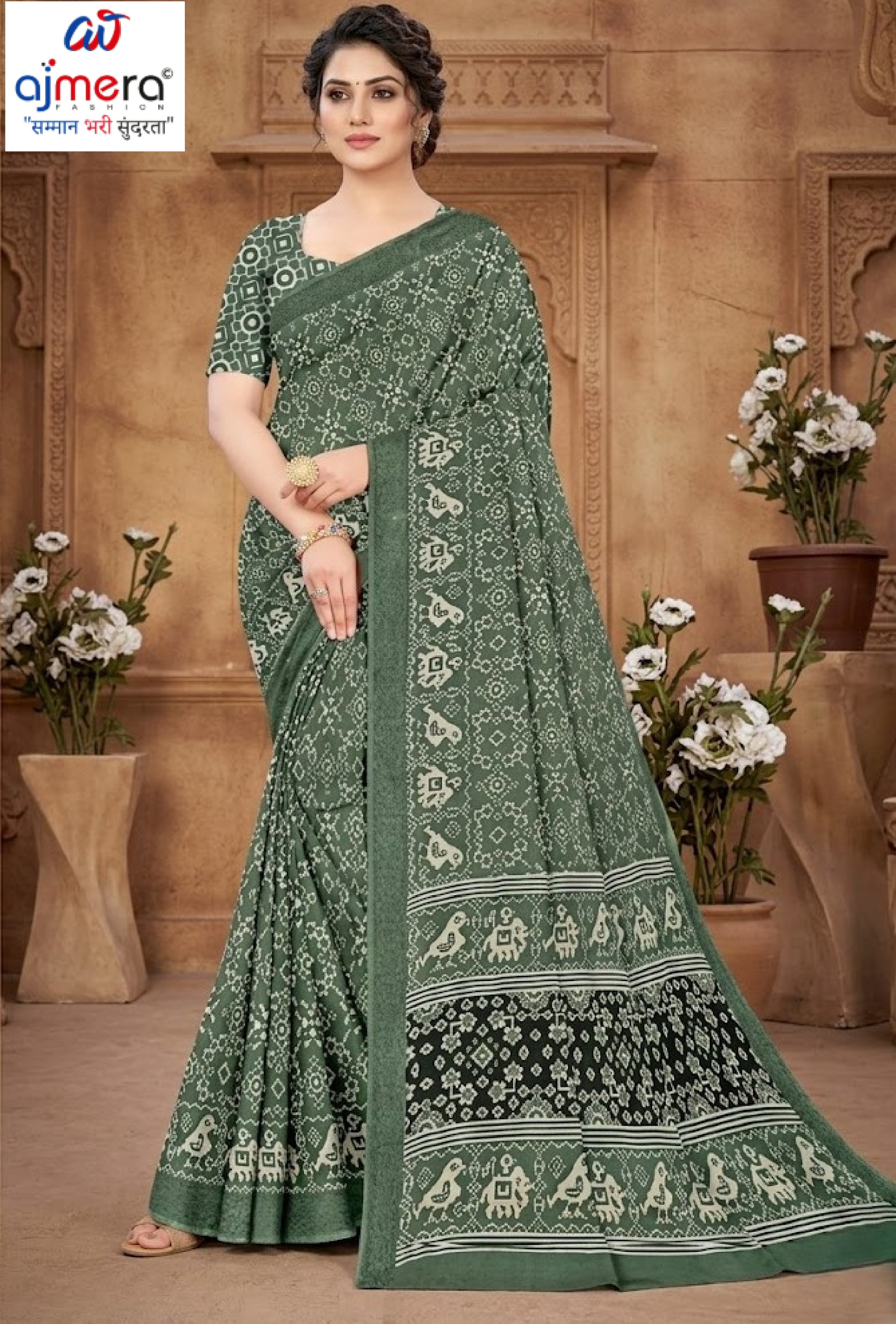 Premium Printed Saree with Matching Blouse Piece for Ethnic Elegance | PUS-DREAM GIRL-110