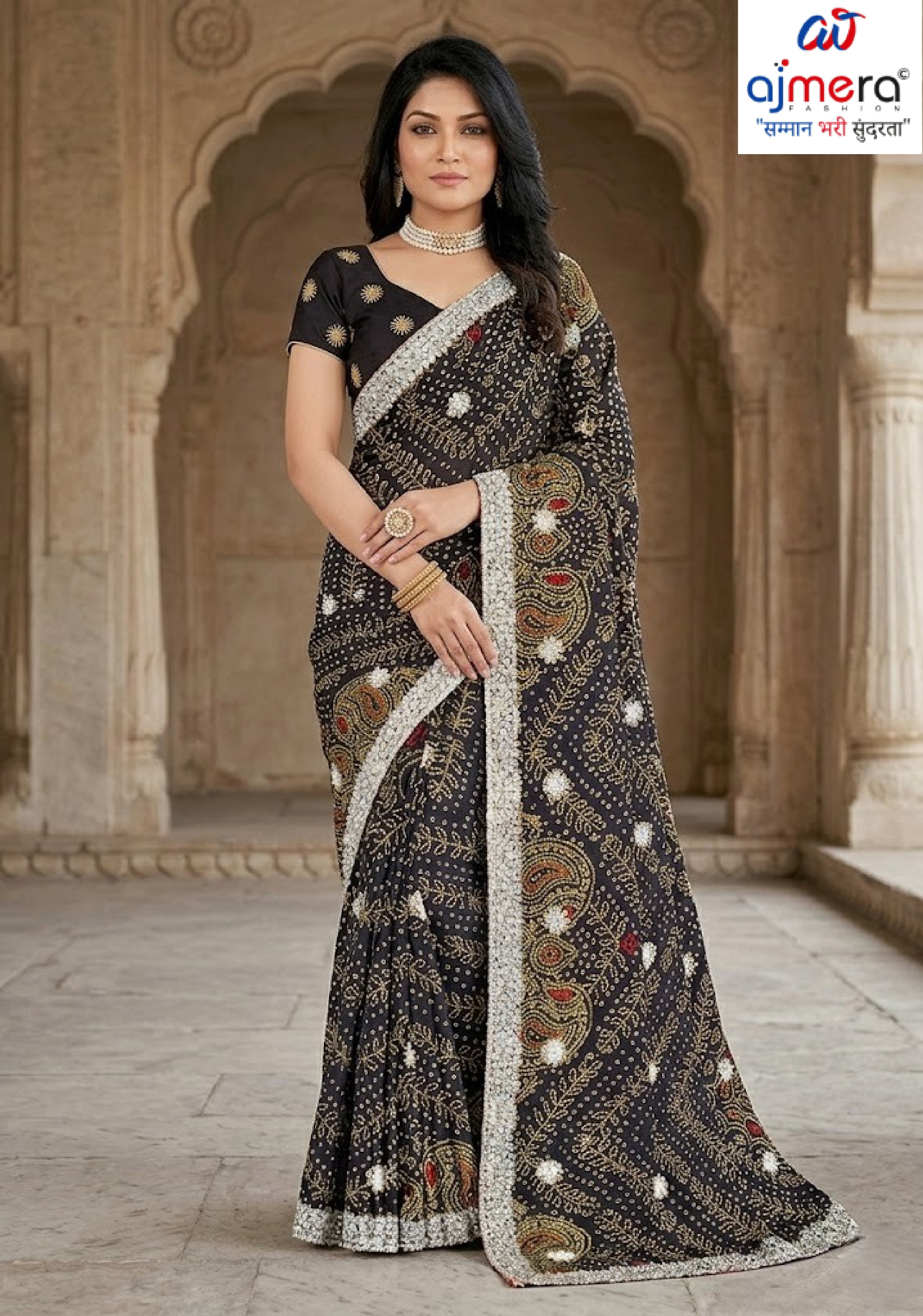 Trendy Printed Saree with Blouse Piece for Women’s Ethnic Wardrobe  | TD-ANARKALI