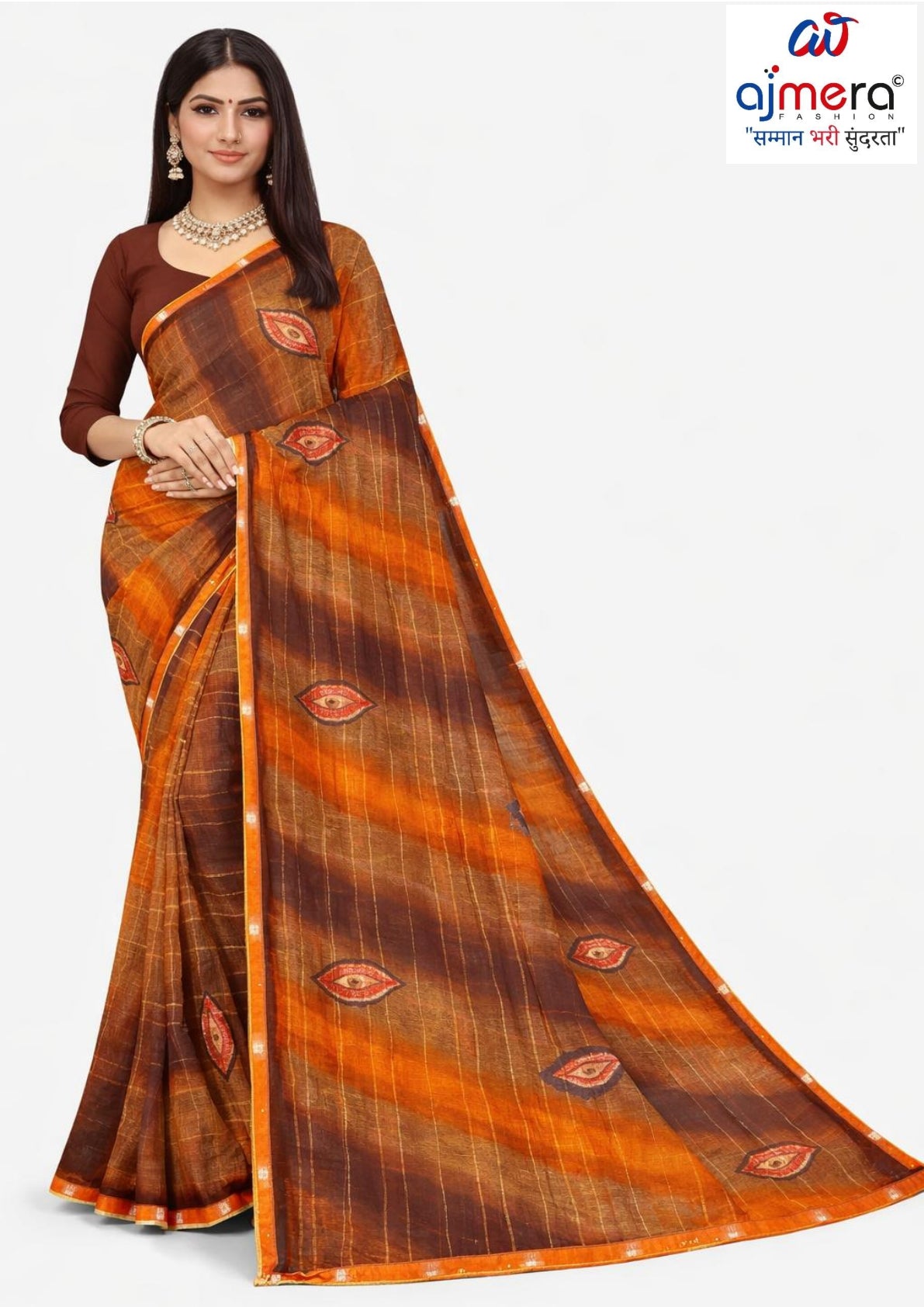 Trendy Printed Saree with Blouse Piece for Women’s Ethnic Wardrobe  | CAS-KHUSHBOO