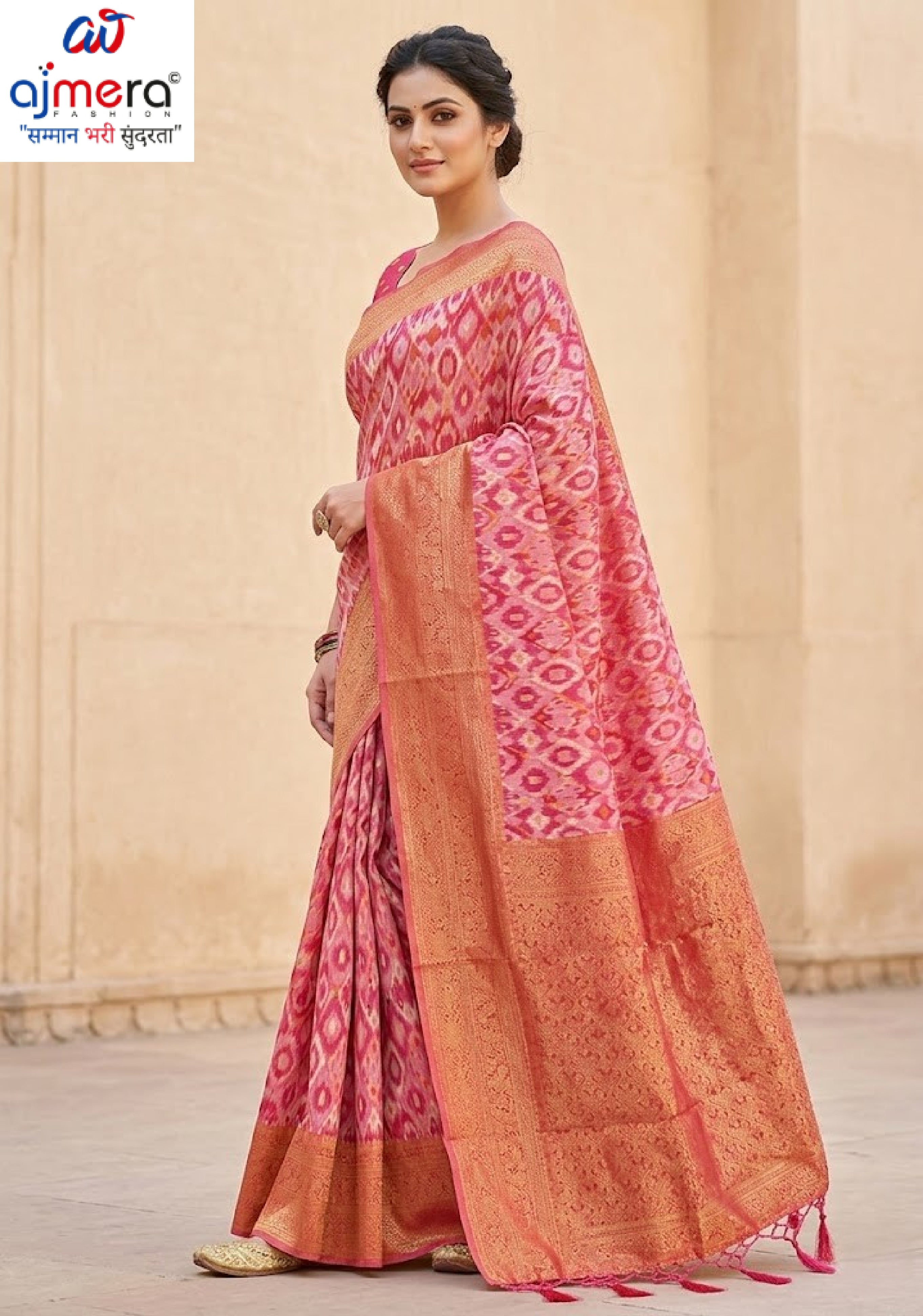 Graceful Jacquard Silk Saree without Blouse for Timeless Ethnic Fashion | TUL-AMRIT UTSAV COTTON