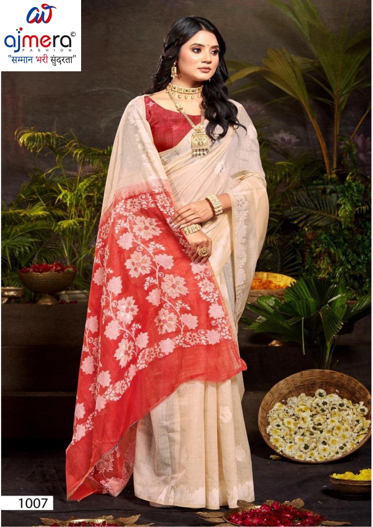 Fashionable Jacquard Silk Saree with Blouse Piece for Special Events | SOJ-KARISHMA COTTON