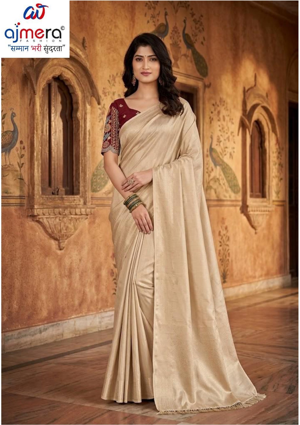 Jacquard Fancy Dyed Matching Saree with Blouse Piece for Premium Ethnic and Traditional Wear | RLL-RIDHIMA SILK-1
