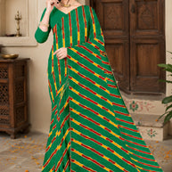 Zomato Print Loose Saree with Blouse for Premium Ethnic and Traditional Wear | CAS-SAWARIYA