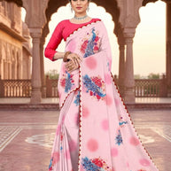 Georgette Print Loose Saree with Blouse for Premium Ethnic and Traditional Wear | TD-COCONUT